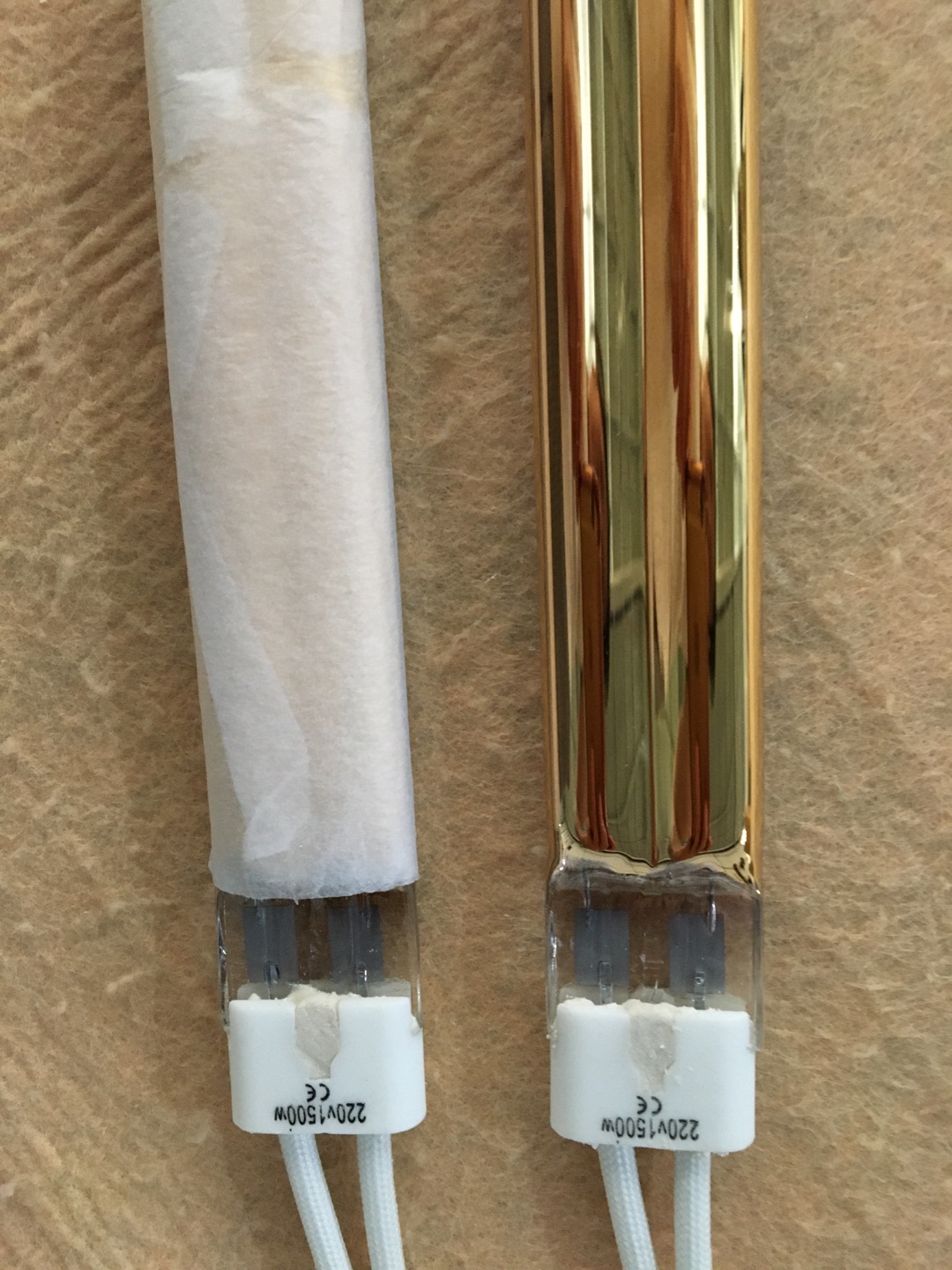 220V halogen heating lamp for machine short wave