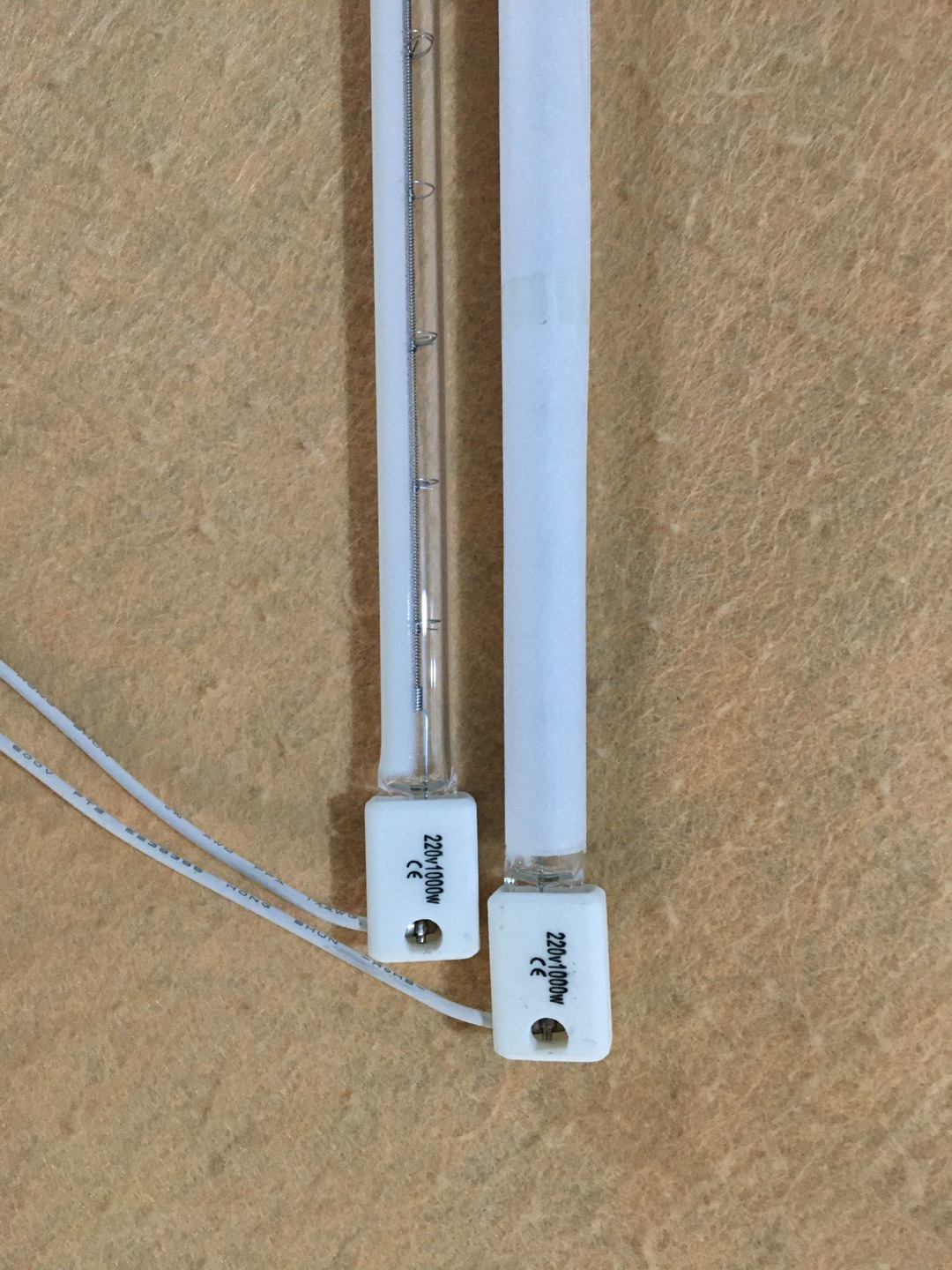 350mm 1500w White Coating Halogen Infrared Heating Lamp